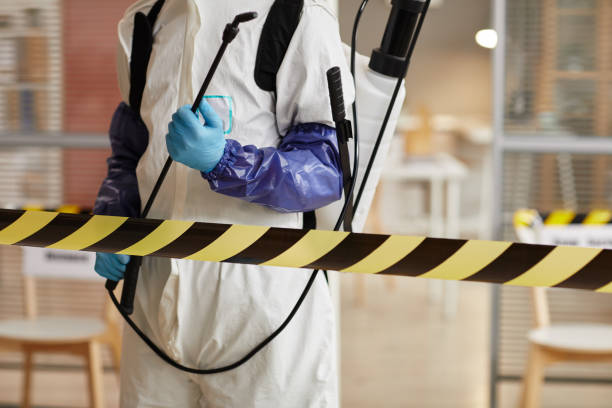 Professional Blood Cleanup technician working in Elwood, NY